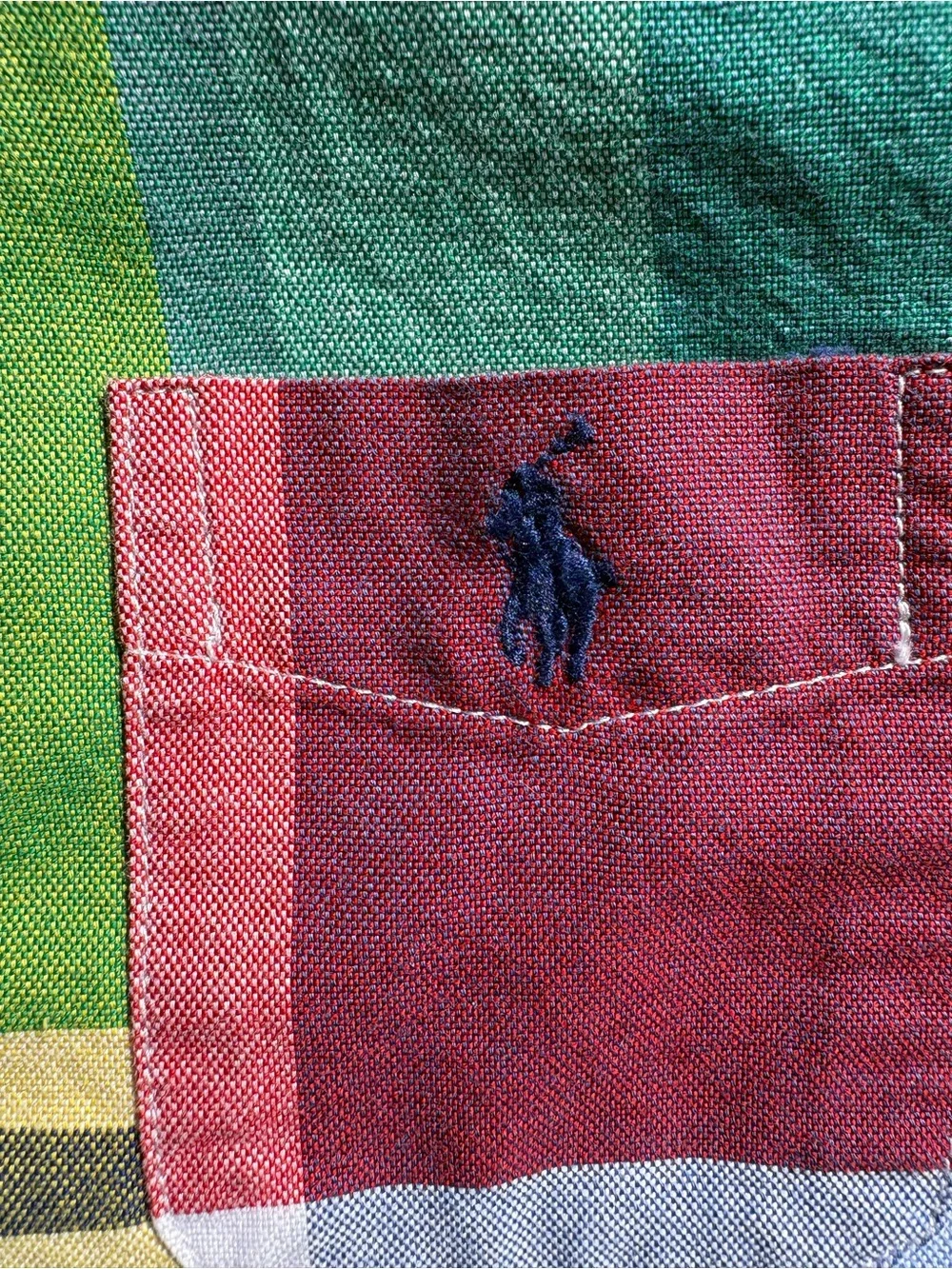 Ralph Lauren Multicolor Plaid Button-Down Shirt - Red, Blue, Green